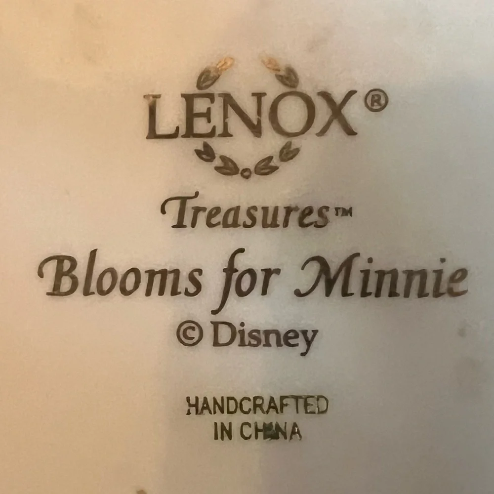 Lenox Blooms for Minnie Floral Trinket Box Cream and Pink